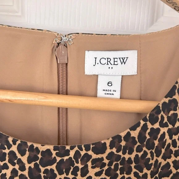 J Crew Leopard/Cheetah/Animal Print Sleeveless Dress - Picture 3 of 6
